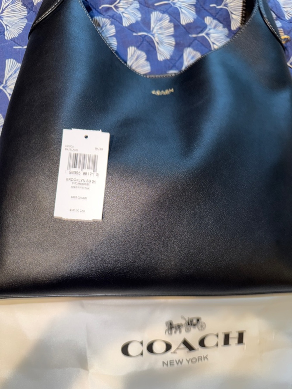 Coach Brooklyn 34 in Black Leather - Picture 8 of 8